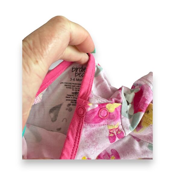 Birdie Bean Cassie Bamboo Peplum Set 3-6 Months Dog and Cat Ballerinas VGUC - Picture 3 of 3